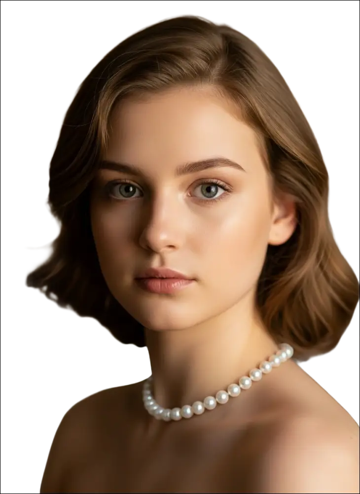 Filo di Perle Akoya FSM 117 B COMETE GIOIELLI: perle bianche lustre al collo