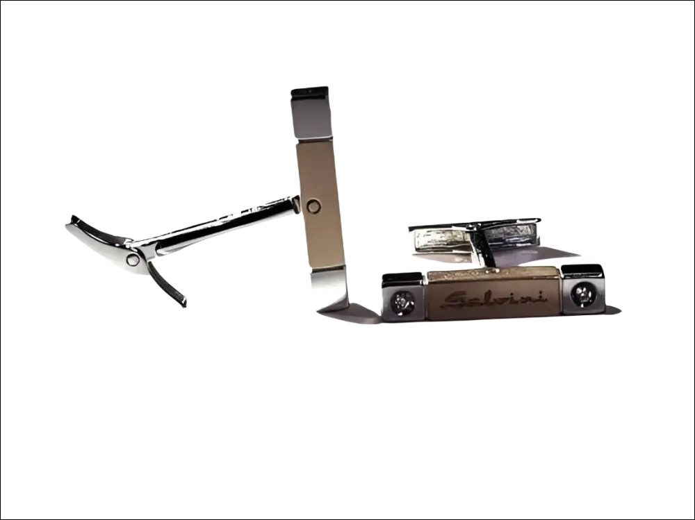 Arco violino Salpriori Gemelli Oro e Diamanti Salvini Soho, finitura metallica lucida