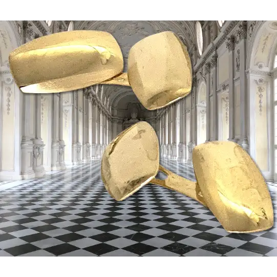 Gemelli oro giallo lucido e satinato 750/1000 |bonini-gioiellii