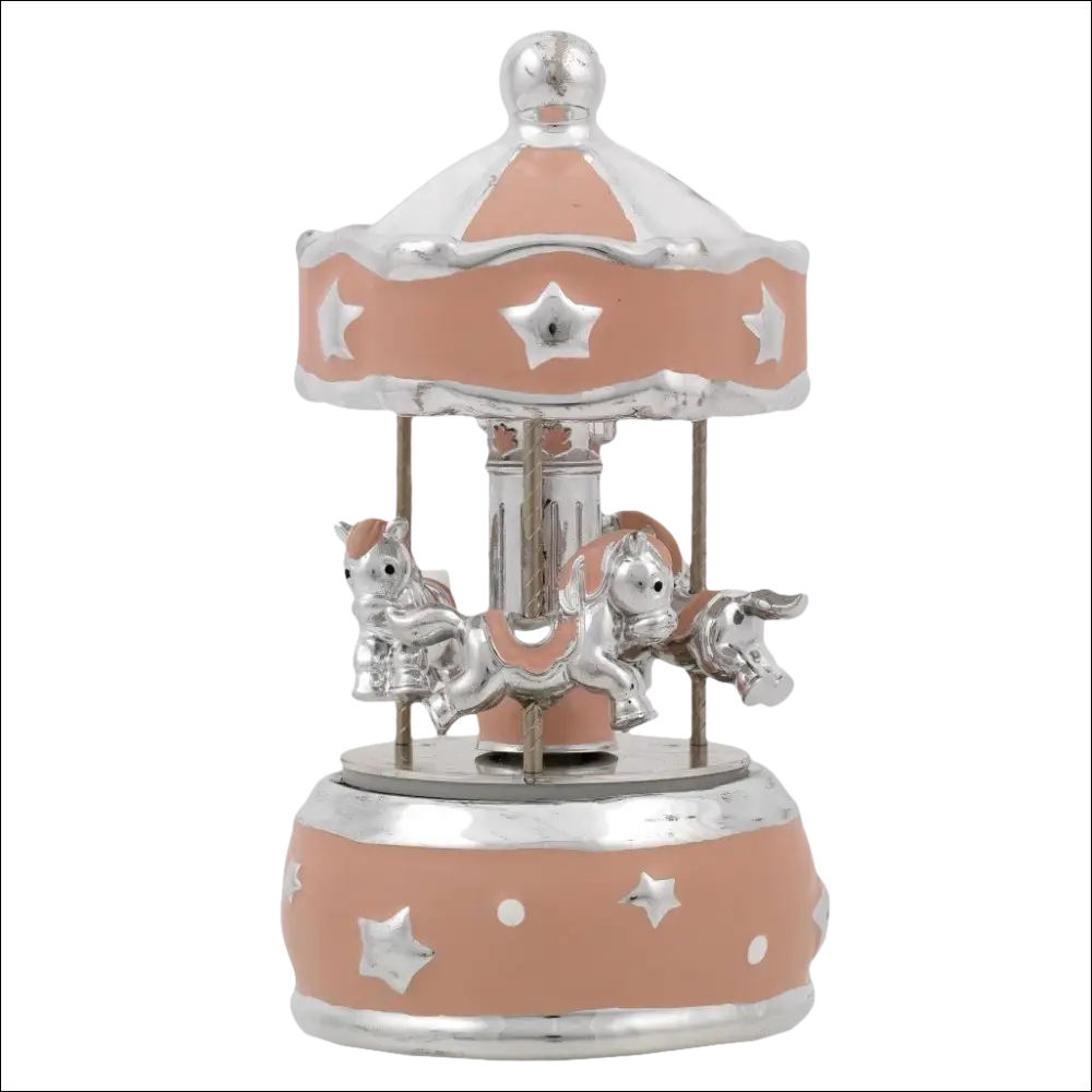 Giostrina cavallini carillon e luci BAGUTTA B 4172-02 R in rosa e argento