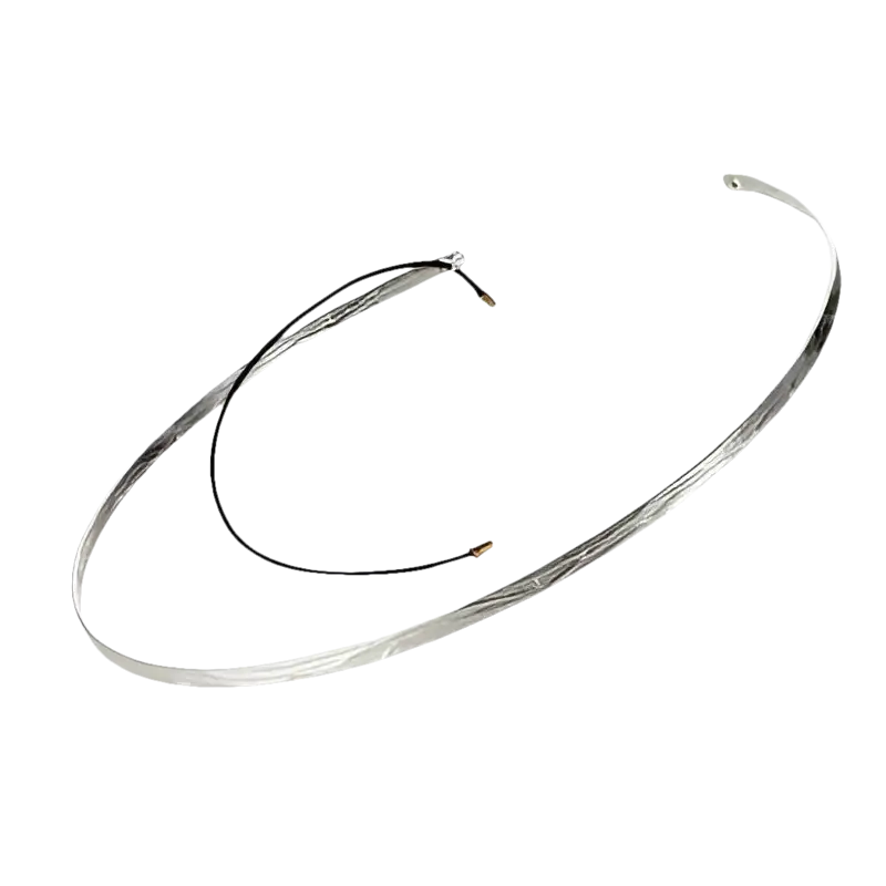 Cavo display laptop color argento con filo nero per antenna su Girocollo Argento Desideri