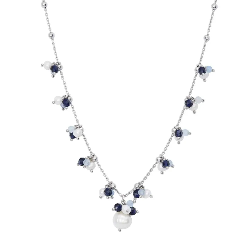 girocollo in parure con orecchini pendenti argento donna con pietre BRA 271 COMETE GIOIELLI |bonini-gioielli