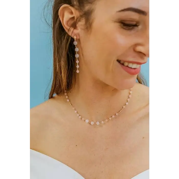 parure orecchini pendenti argento con girocollo Cromatica Primavera ORA 226 COMETE|bonini-gioielli