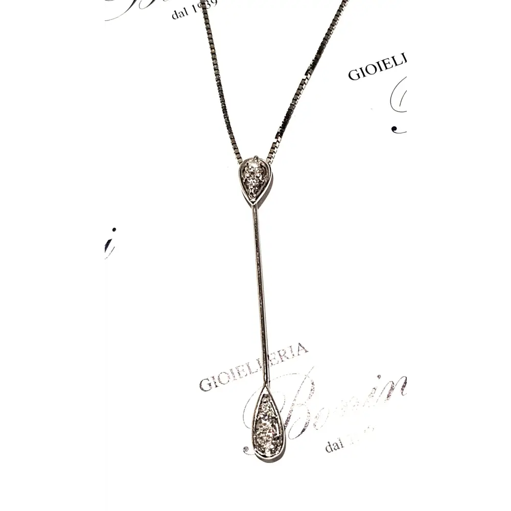 Girocollo con pendente Oro Bianco e Diamanti Salvini |bonini-gioielli