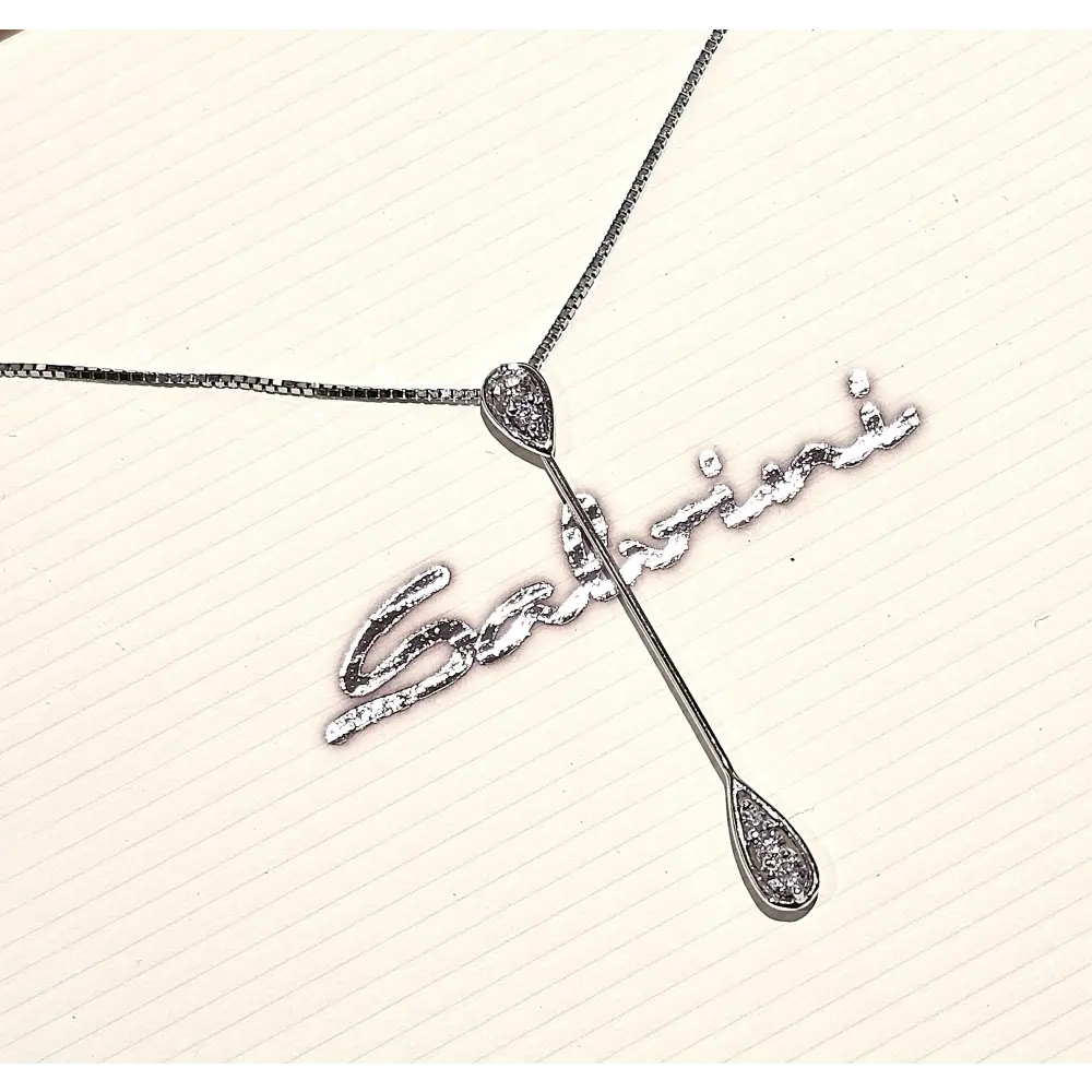 Girocollo con pendente Oro Bianco e Diamanti Salvini|bonini-gioielli