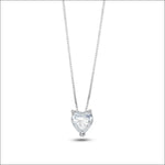 Girocollo Cuore Zircone oro bianco Ambrosia AGZ 263 con pendente a cuore