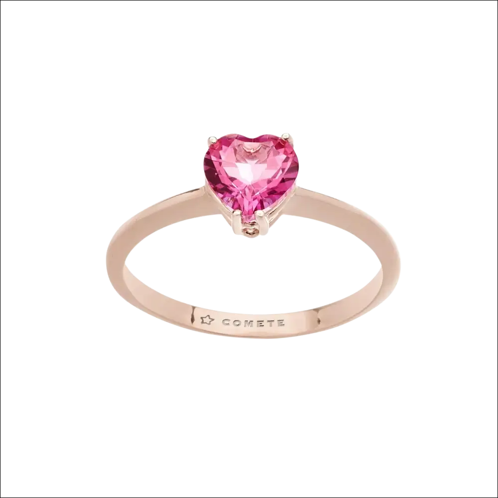 Girocollo oro bianco e topazio rosa fantasia di topazio rosa cuore