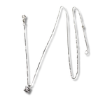 Girocollo punto luce oro bianco e diamante ct 0,22 VS F - Gioielleria Bonini