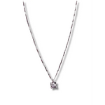 Girocollo punto luce oro bianco e diamante ct 0,22 VS F - Gioielleria Bonini