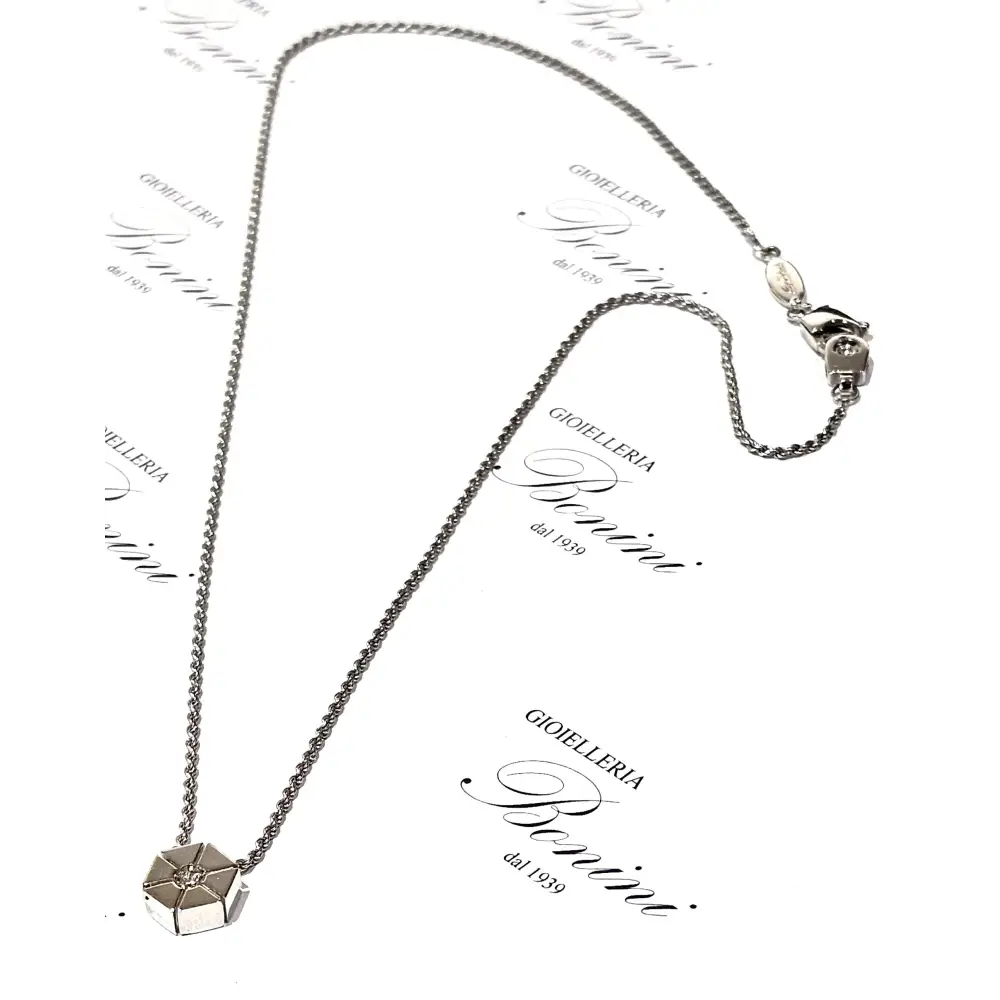 Girocollo punto luce Oro Bianco e Diamante Salvini |bonini-gioielli