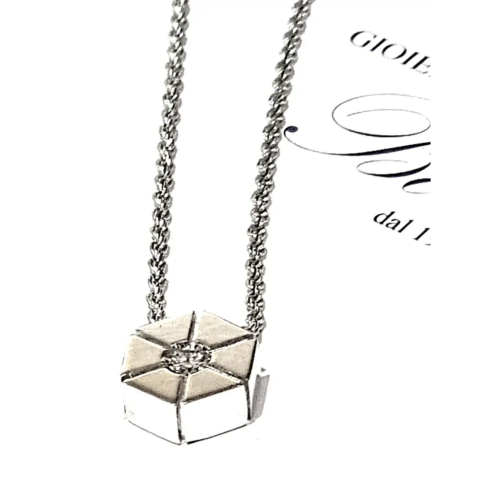 Girocollo punto luce Oro Bianco e Diamante Salvini |bonini-gioielli