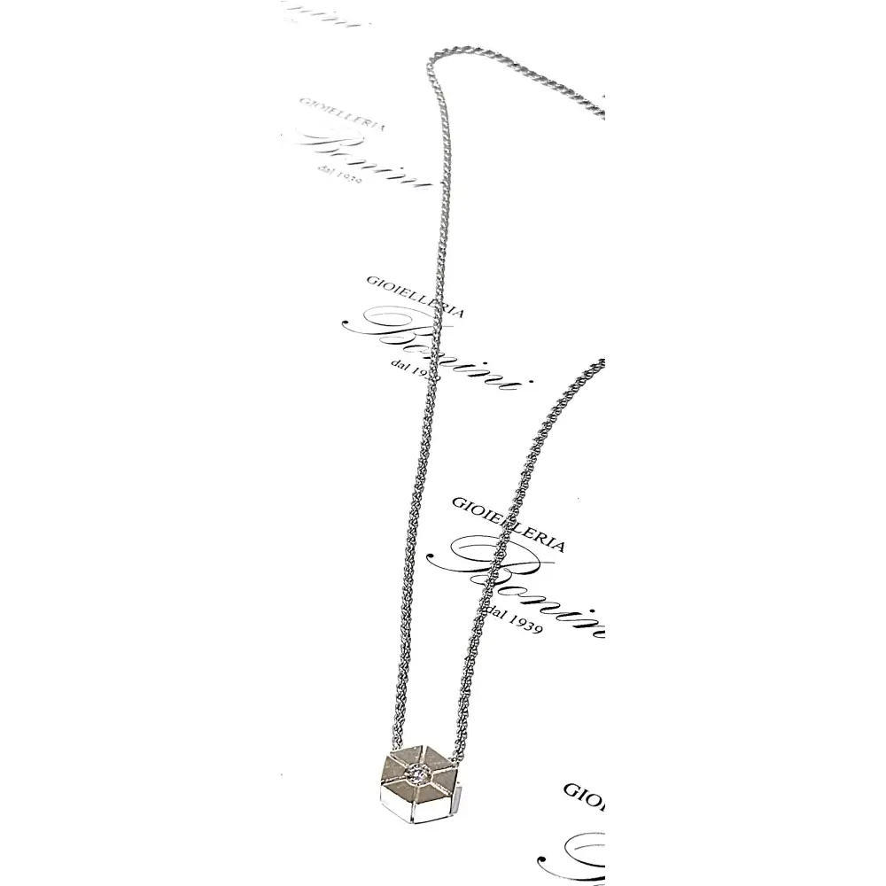 Girocollo punto luce Oro Bianco e Diamante Salvini |bonini-gioielli