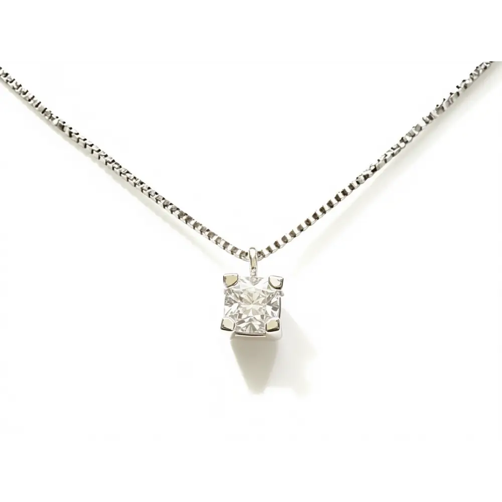 Girocollo punto luce oro Diamante ct 0,14|bonini-gioielli