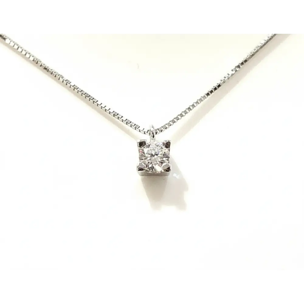 Girocollo punto luce oro Diamante ct 0,14|bonini-gioielli