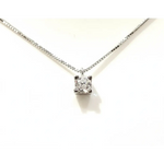 Girocollo punto luce oro Diamante ct 0,14|bonini-gioielli