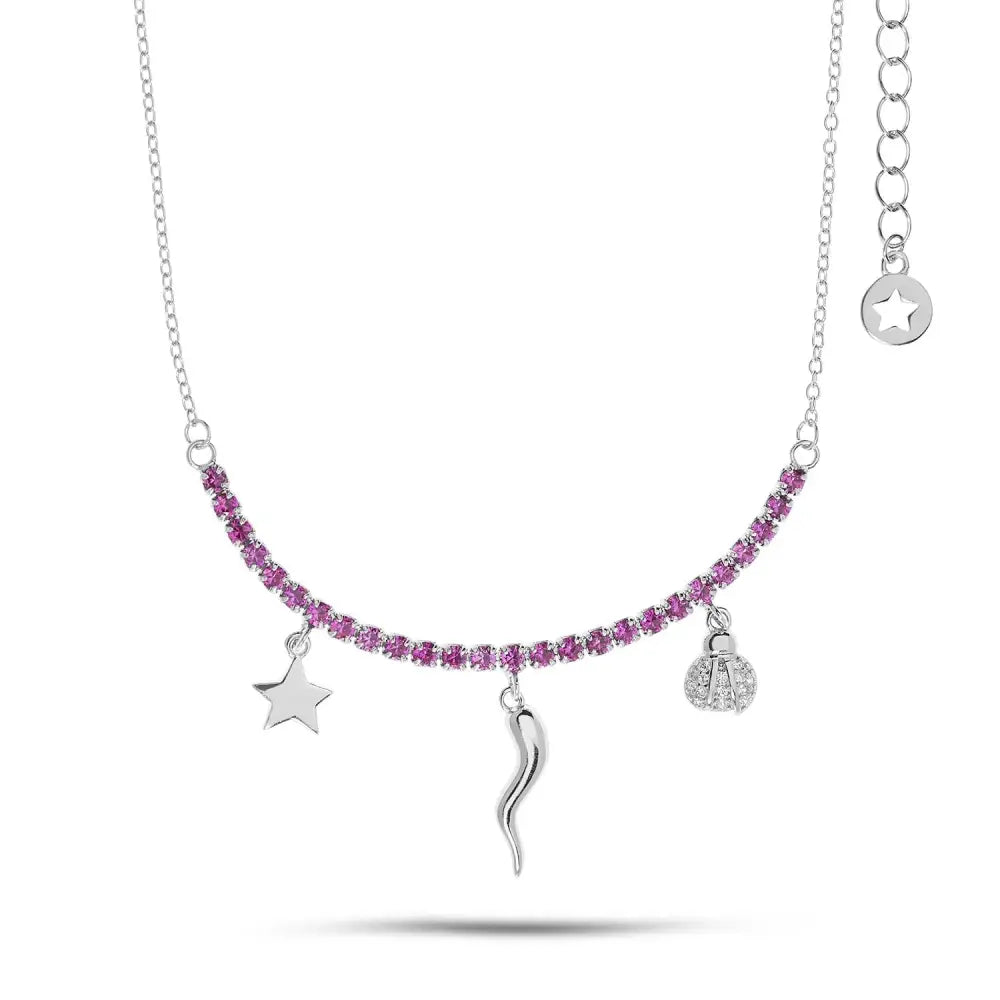 Girocollo tennis COMETE GIOIELLI argento Talismano GLA 255 - Gioielleria Bonini