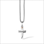 Girocollo uomo COMETE acciaio con croce Zip UGL 521 - collana