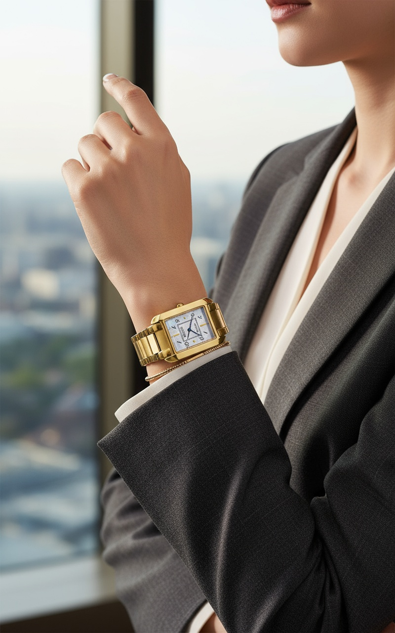 Orologio Citizen donna Square placcato oro EW5602-81D|bonini-gioielli