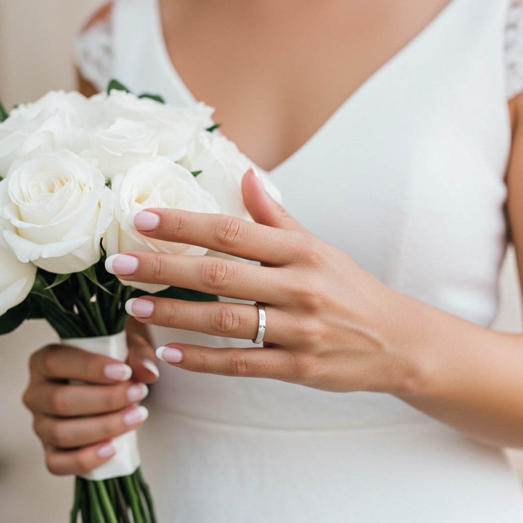 Fede oro bianco 750/1000 con diamante First Date Salvini|bonini-gioielli