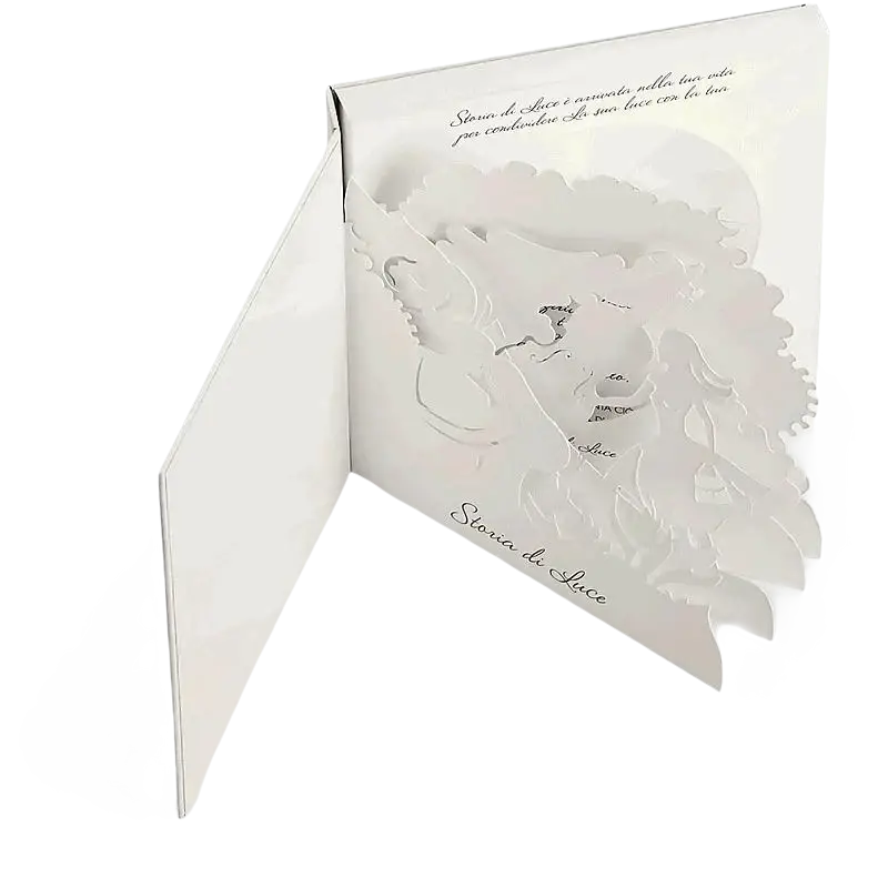 Orecchini punto luce diamanti ct 0,16 ORB 866 COMETE con libro in carta bianca intagliata