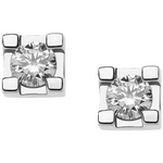 Orecchini punto luce diamanti ct 0,16 ORB 866 COMETE con brillanti diamanti quadrati