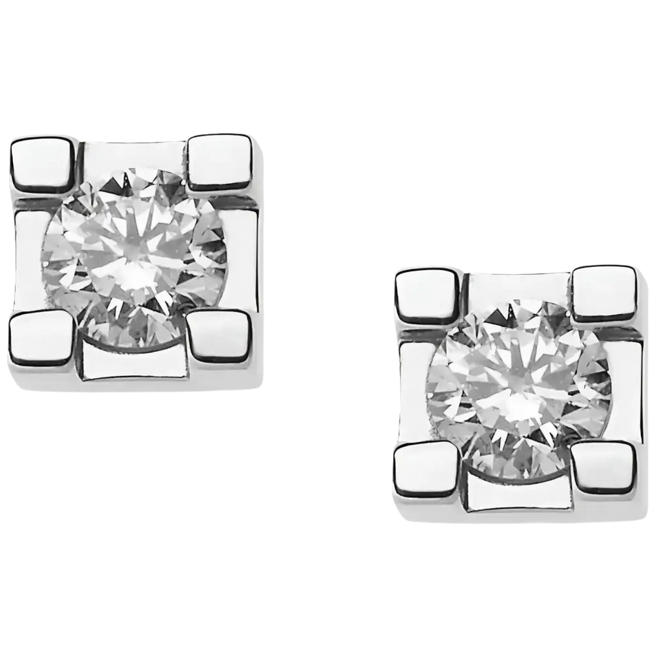 Orecchini punto luce diamanti ct 0,16 ORB 866 COMETE con brillanti diamanti quadrati