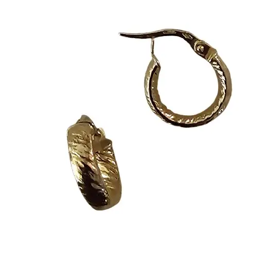 Orecchini cerchio oro giallo 750/1000 unisex - Gioielleria Bonini