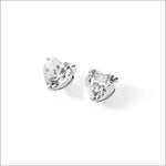 Orecchini Cuore Zirconi Oro Bianco AMBROSIA AOZ 351 |bonini-gioielli