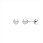 Orecchini di perle coltivate COMETE oro bianco, retro elegante in argento