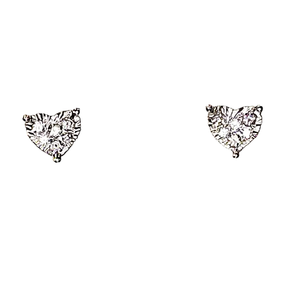 Orecchini oro bianco cuore diamanti di Bliss|bonini-gioielli