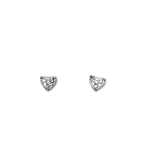 Orecchini oro bianco cuore diamanti di Bliss|bonini-gioielli