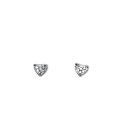 Orecchini oro bianco cuore diamanti di Bliss|bonini-gioielli