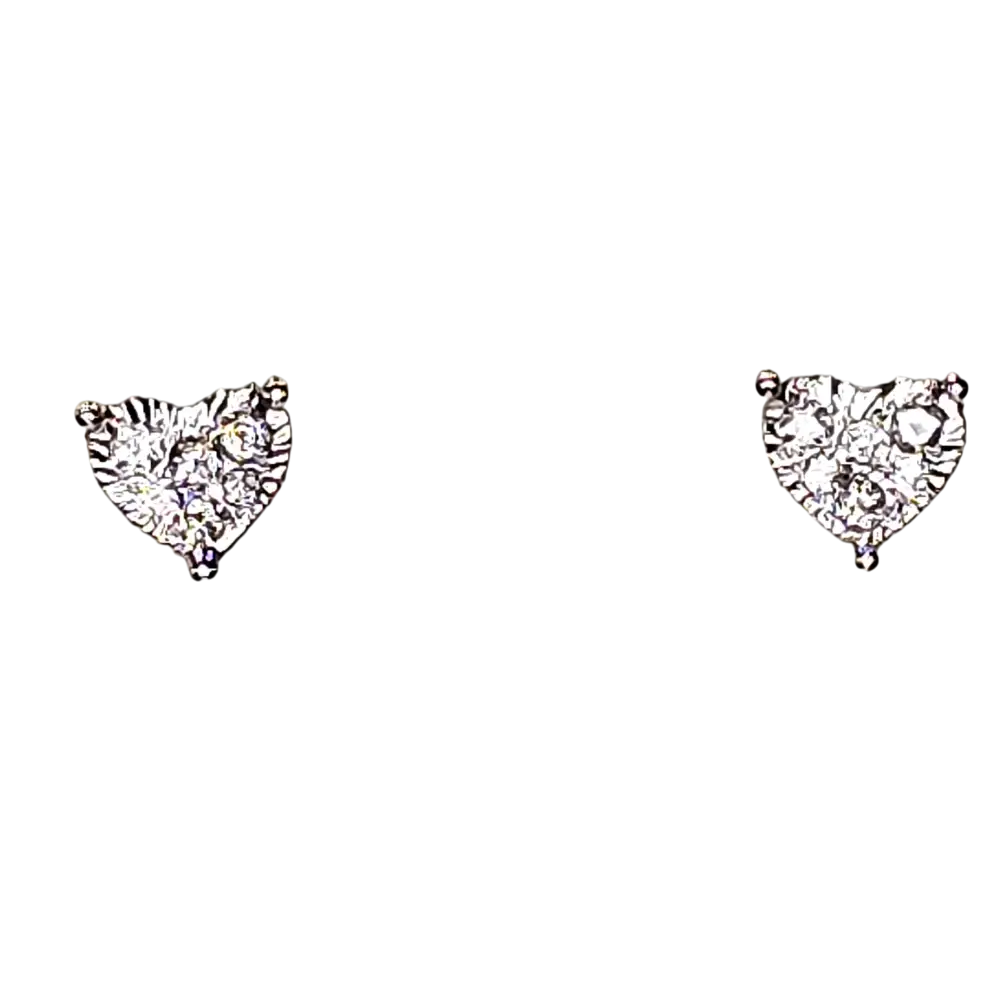 Orecchini oro bianco cuore diamanti di Bliss|bonini-gioielli
