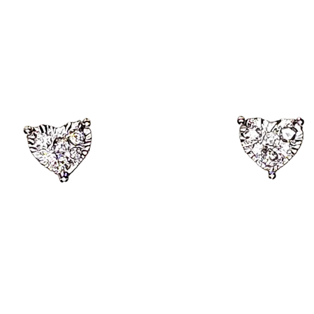 Orecchini oro bianco cuore diamanti di Bliss|bonini-gioielli