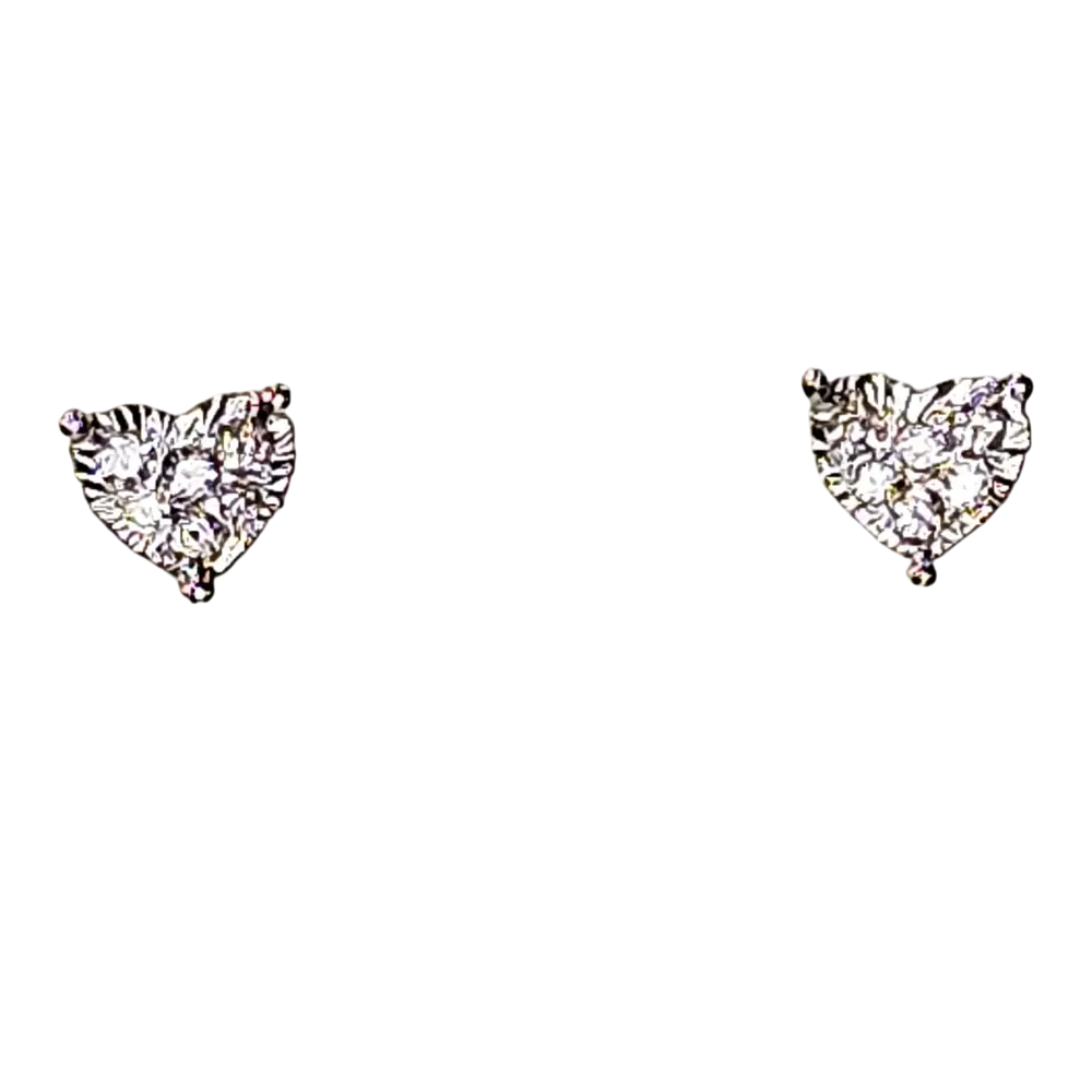 Orecchini oro bianco cuore diamanti di Bliss|bonini-gioielli