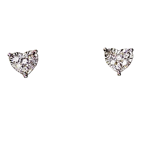 Orecchini oro bianco cuore diamanti di Bliss|bonini-gioielli