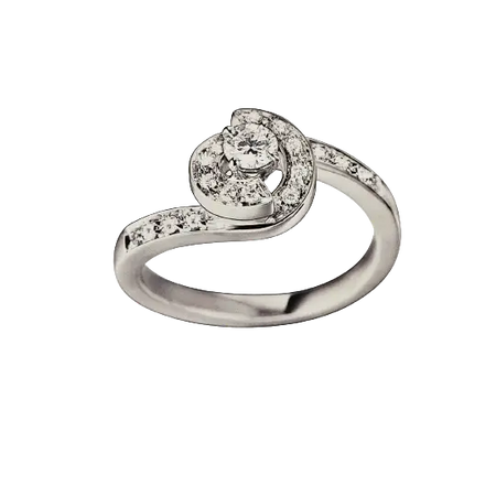 anello-parure-Orecchini oro bianco e diamanti ct 0,28 Salvini Delicatessen