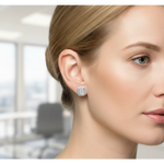 Orecchini Oro bianco e pavé di Diamanti Salvini|bonini-gioielli