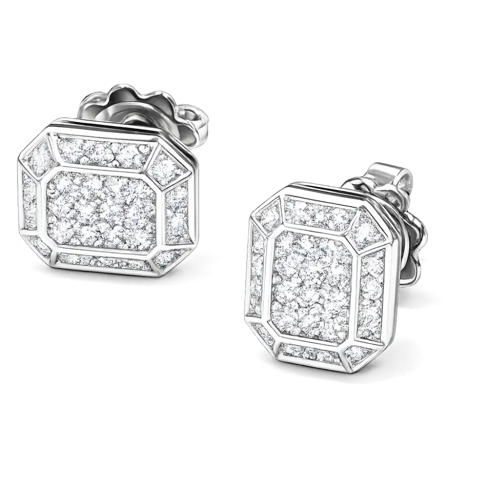 Orecchini Oro bianco e pavé di Diamanti Salvini|bonini-gioielli