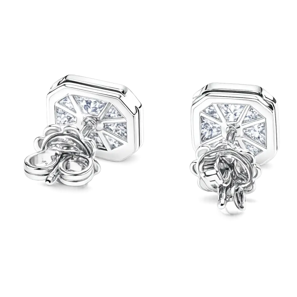 Orecchini Oro bianco e pavé di Diamanti Salvini|bonini-gioielli