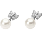Orecchini Farfalla e Perla AMBROSIA in argento sterling con cubic zirconia
