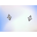 Orecchini oro bianco punto luce diamanti BLISS orecchini