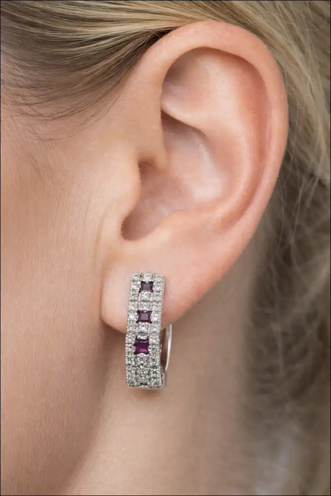 Orecchini Oro Diamanti e Rubini Feeling di Salvini|bonini-gioielli