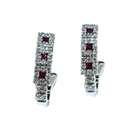 Orecchini Oro Diamanti e Rubini Feeling di Salvini|bonini-gioielli