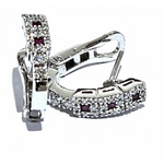 Orecchini Oro Diamanti e Rubini Feeling di Salvini|bonini-gioielli