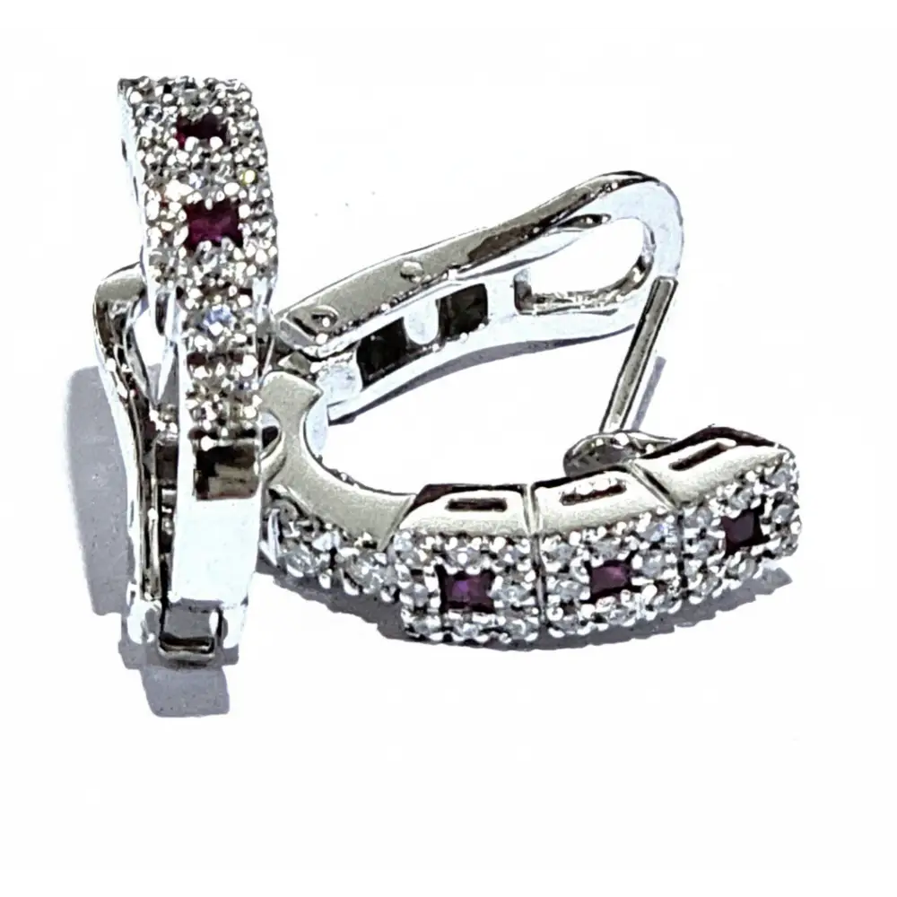 Orecchini Oro Diamanti e Rubini Feeling di Salvini|bonini-gioielli