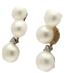 Orecchini Oro Perle e Diamanti Bliss Perle di Luce con gocce di perle, accenti in argento e oro