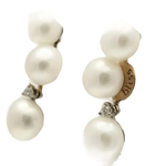 Orecchini oro perle e diamanti a goccia eleganti e raffinati per donna