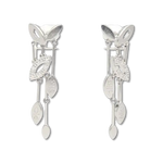 Orecchini pendenti oro bianco con diamanti Bliss - orecchini