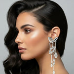 Orecchini pendenti oro bianco con diamanti Bliss - orecchini